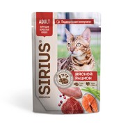Фото Sirius Сириус Premium паучи для кошек Мясной рацион
