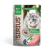 Фото Sirius Сириус Premium паучи для кошек с чувствительным пищеварением Индейка с черникой