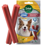 Фото Триол Dental Norm лакомство для собак средних пород палочки жевательные с витаминами