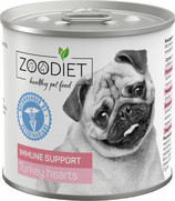 Фото Zoodiet Immune Support консервы для собак для поддержания иммунитета сердечки индюшиные