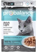 Фото ProBalance Light Корм консервированный паучи для кошек склонных к избыточному весу