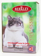 Фото Berkley Fricassee Беркли Фрикассе №1 пауч для кошек паштет Курица с Тунцом в желе