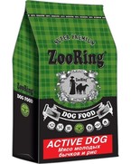 Фото ZooRing Active Dog Сухой корм для собак Мясо молодых бычков и рис 26/15