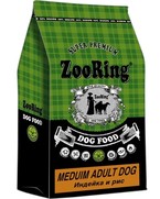 Фото ZooRing Medium Active Dog Сухой корм для собак Индейка и Рис 24/12