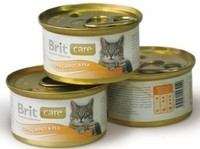 Фото Brit Care консервы для кошек тунец морковь горошек