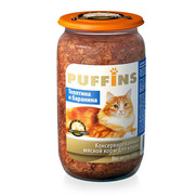 Фото Puffins Паффинс консервы для кошек Телятина/баранина (стекло)