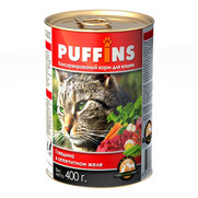 Фото Puffins Паффинс консервы для кошек Говядина в желе