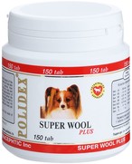 Фото Polidex Super wool plus Полидекс Супер вул плюс Витамины для собак для улучшения шерсти 