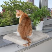 Фото Trixiе Лежак для кошек на подоконник, плюш
