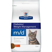 Фото Hill's PD M/D Сухой корм при сахарном диабетае, ожирении для кошек
