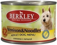 Фото Berkley Venison & Noodles Adult Dog №12 Беркли консервы для собак Оленина с лапшой №12