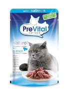 Фото Prevital Naturel паучи для кошек Кусочки в соусе с лососем