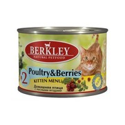Фото Berkley Poultry & Firest Berries Kitten №2 Беркли консервы для котят домашняя птица с лесными