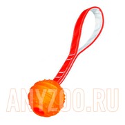 Фото Trixie Трикси игрушка для собак мяч на веревке Soft & Strong оранжевый