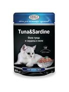 Фото Gina Джина паучи для кошек тунец/сардины