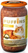 Фото Puffins Паффинс консервы для кошек Курица (стекло)