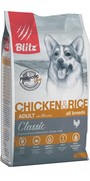 Фото Blitz Adult Сухой корм для взрослых собак с Курицей и рисом