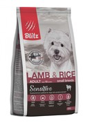 Фото Blitz Adult Mini Lamb & Rice сухой корм для собак мелких и миниатюрных пород с ягненком и рисом