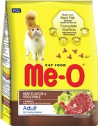 Фото Me-O cat food beef and vegetable сухой корм для кошек Говядина с овощами