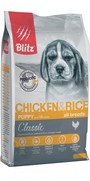 Фото Blitz Puppy сухой корм для щенков всех пород с курицей и рисом