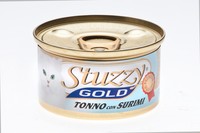 Фото Stuzzy Cat Gold Штуззи консервы для кошек кусочки тунца с крабовыми палочками в собственном соку