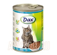 Фото Dax Дакс консервированный корм для взрослых кошек кусочки в соусе с рыбой