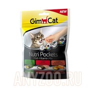 Фото GimСat Nutri Pockets лакомство Подушечки для кошек с кошачьей мятой и мультивитаминами