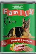 Фото Clan Family консервы для взрослых собак говядина с гречкой №43