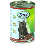Фото Dax Дакс консервированный корм для взрослых кошек кусочки в соусе с говядиной