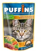 Фото Puffins Паффинс Пауч для кошек Мясное ассорти в желе