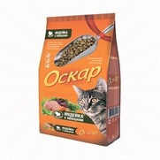 Фото Оскар Сухой корм для взрослых кошек с индейкой и овощами