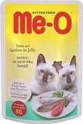 Фото Me-O Kitten Tuna and Sardine паучи для котят Тунец и сардины в желе