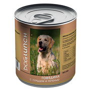 Фото Dog Lunch Дог Ланч консервы для собак говядина с сердцем и печенью в желе