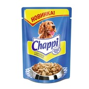 Фото Chappi Чаппи консервированный корм для собак Пауч Курочка аппетитная