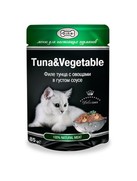 Фото Gina Джина паучи для кошек тунец/овощи