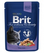 Фото Brit Premium Брит Пауч для взрослых кошек Треска