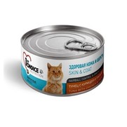 Фото 1st Choice Adult Skin&Coat консервы для кошек тунец с курицей и папайей
